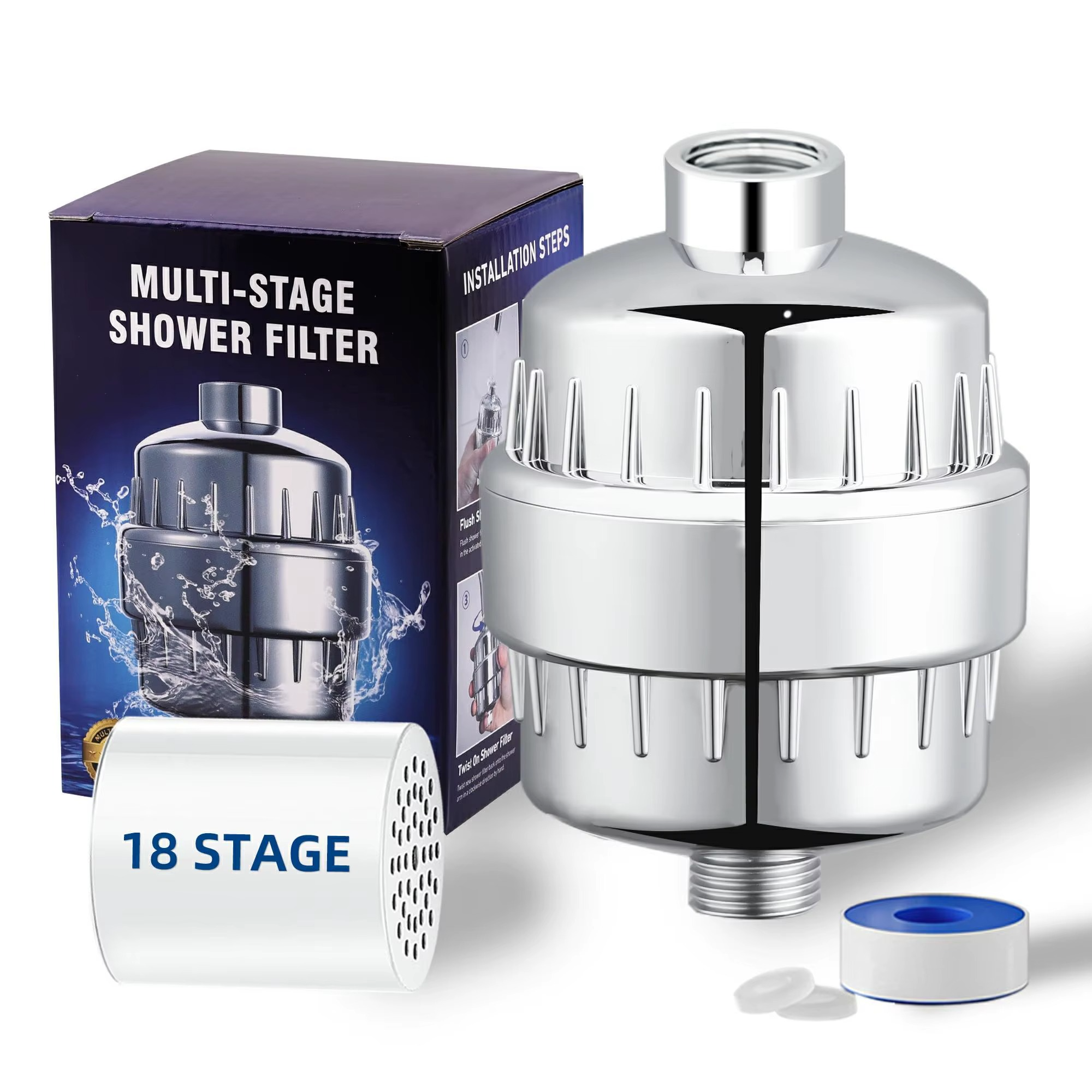 Aqumori Replacement Filter Cartridge for shower filtration