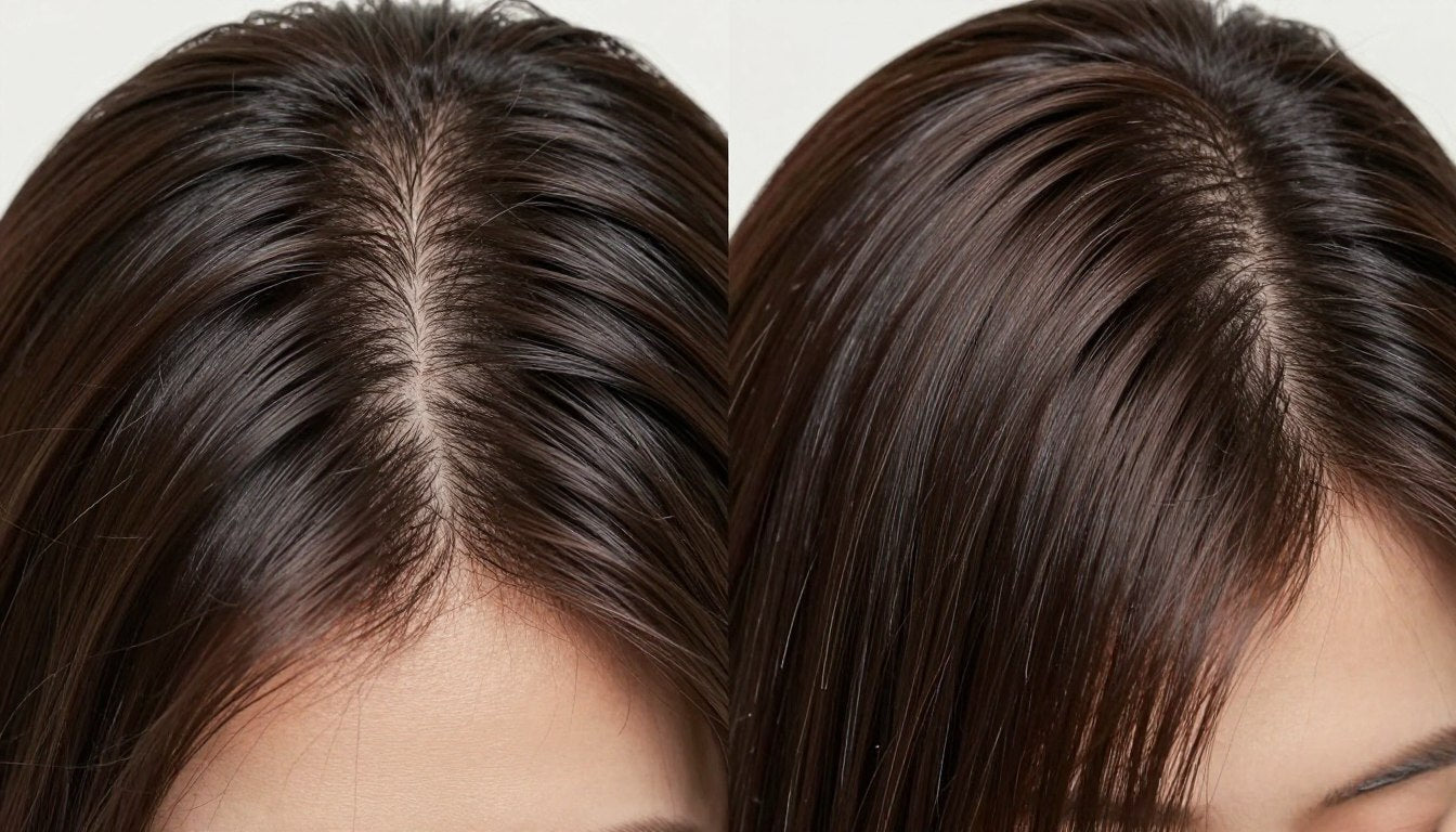 hard water effects on skin and hair showing dry scalp and damaged hair