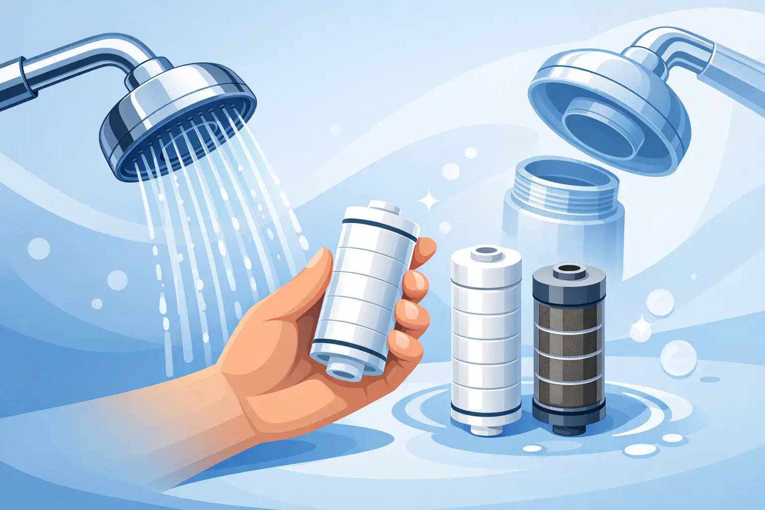 Filtered Shower Head Replacement Cartridge Guide