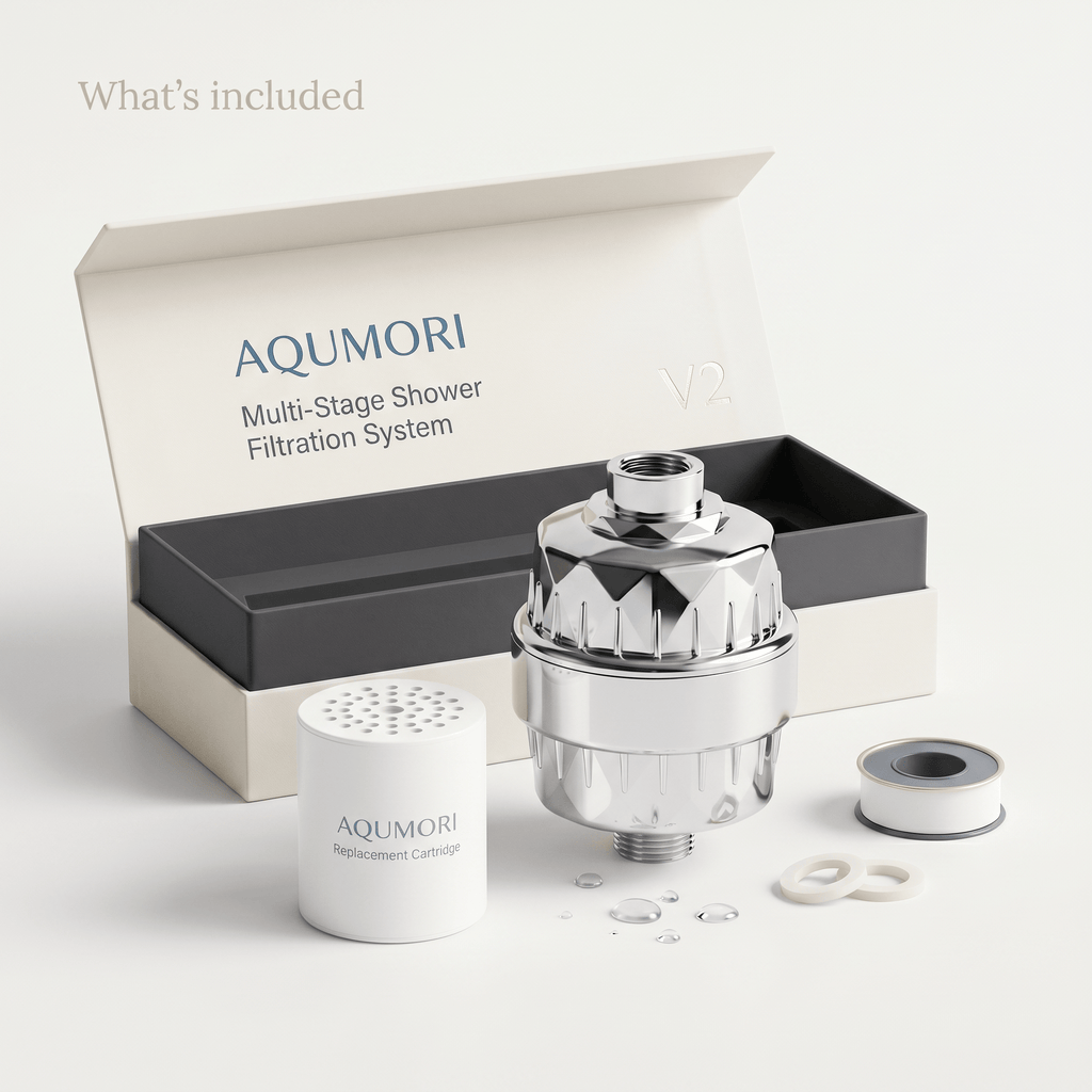 Aqumori Filtered Showerhead for Hard Water