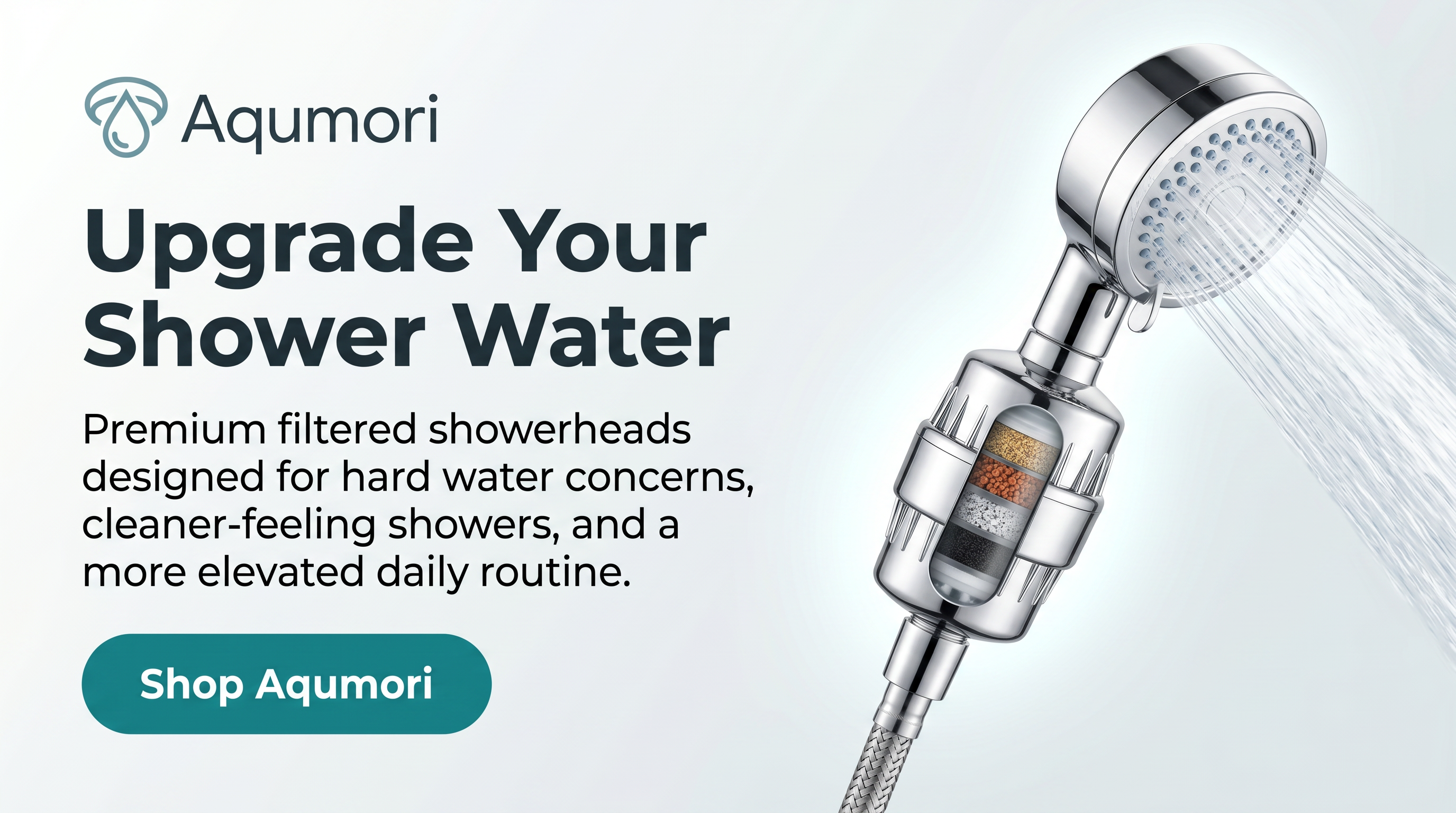 Aqumori Filtered Showerhead for Hard Water