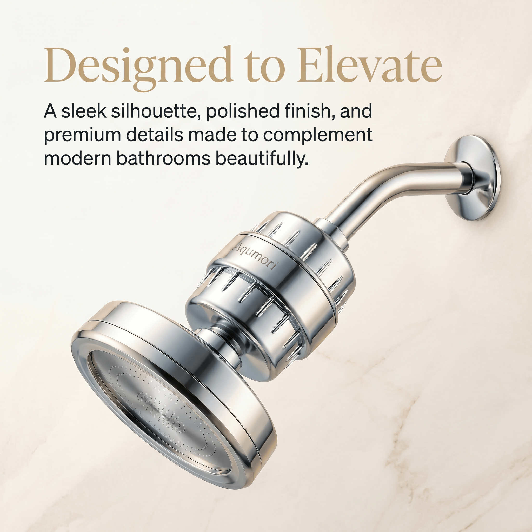 Aqumori Filtered Showerhead for Hard Water
