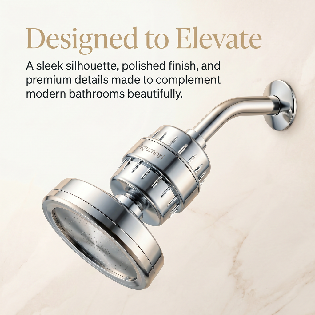Aqumori Filtered Showerhead for Hard Water
