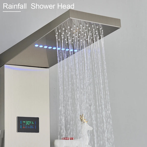 Aquamori Brushed Spa Shower Panel