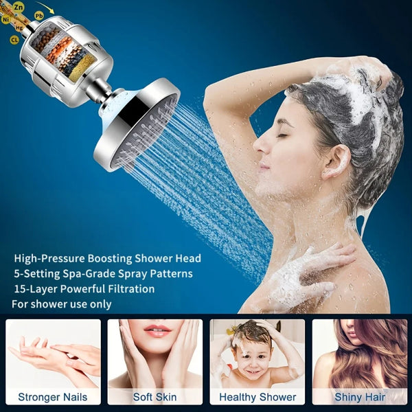 Aqumori High Pressure Filtered ShowerHead