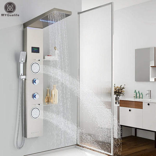 Aquamori Brushed Spa Shower Panel